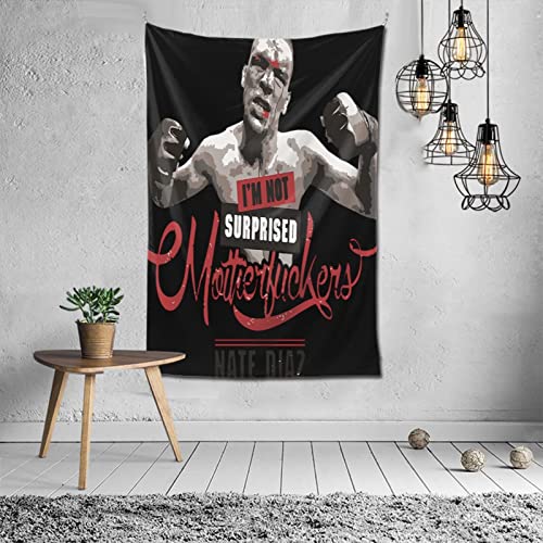 COMICPARK Nate Diaz I’M Not Surprised Motherfuckers Tapestry Popular Wall Hanging Tapestries Wall Blanket Wall Art For Living Room Bedroom Home Decor 60×40 Inch, Black, One Size