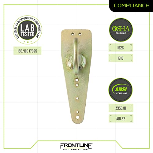 Frontline ROB01 Bull Ring Reusable Roof Anchor | Fall Arrest | Fall Restraint | Positioning Applications | Zinc Plated Steel | OSHA & ANSI Compliant (Wooden Structures) | The Storepaperoomates Retail Market - Fast Affordable Shopping