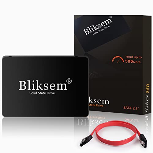 Bliksem SSD 480gb With Sata Cable H650 SATA III 6Gb/s 2.5″7mm 3D NAND Internal Hard Drive Up to 500Mb/s Solid State Drive For Laptop and PC (black 480gb)