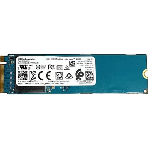 66 BTB Kioxia Internal SSD, 256GB PCIe Gen 3 x 4 NVMe Solid State Drive, M.2 2280, Model KBG40ZNV256G, OEM