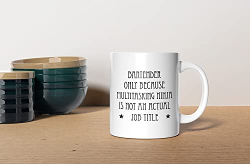 Coffee Mug Bartender Multitasking Ninja Funny Humorous Cup 038340