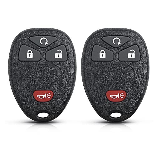 CAUORMOTE Key Fob Keyless Entry Remote for 2007-2015 Chevy Silverado Traverse Equinox Avalanche GMC Sierra Pontiac Torrent Saturn Outlook Vue Hummer H2 (OUC60270, OUC60221)-2PACK