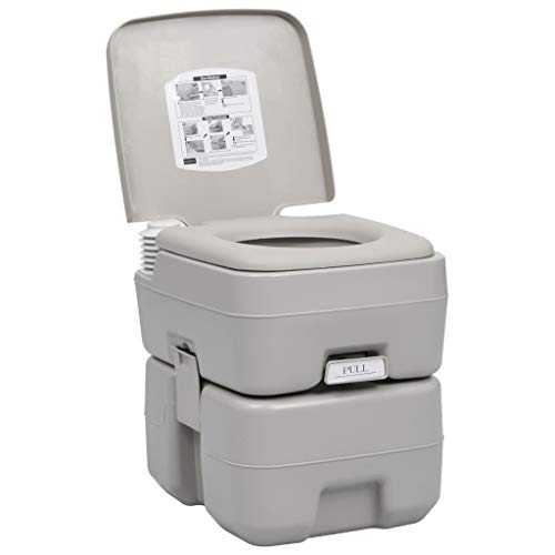 AYNEFY Camping Toilet, 20+10L Against Leakage Odours 3 Way Lightweight 50 Times Flush PP Portable Toilet for Service Vehicles for Children