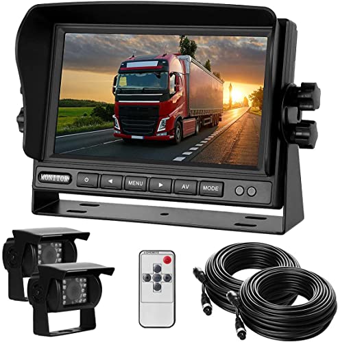YEDDY Wired Backup Camera for Trucks RV Tralier + Dual Backup Camera for Trucks RV Tralier Bundles