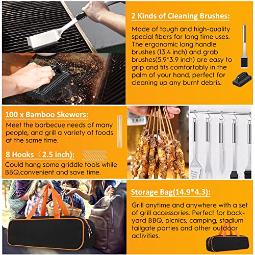 136 PCS Griddle Accessories Kit for Blackstone Camp Chef BBQ,Flat Top Grill Accessories with Basting Cover,Professional Grilling Gift for Men and Women,Perfect for Camping Backyard Barbecue | The Storepaperoomates Retail Market - Fast Affordable Shopping