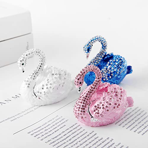 Ingbear White Swan Figurine Hinged Trinket Boxes, Unique Gift for Valentine’s Day, Hand-Plated Enameled Jewelry Box, Animals Ornaments for Home Decor | The Storepaperoomates Retail Market - Fast Affordable Shopping