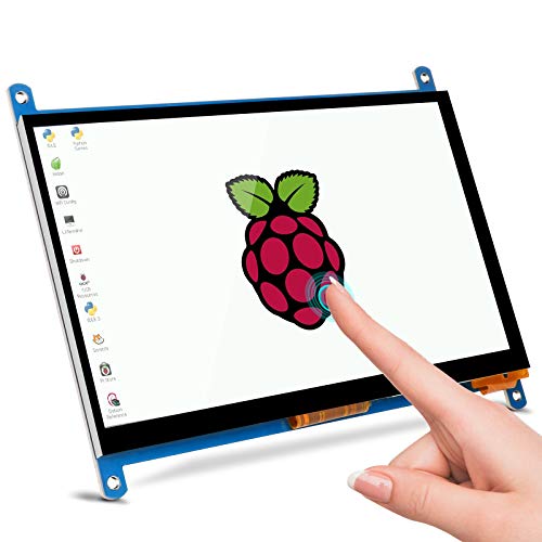 Raspberry Pi Screen 7 inch 1024×600 Compatible with Raspberry Pi 3B+/3/2 B/B+/ Banana Pi Windows10/8.1/8/7 Driver Free 5-Point Touch IPS Capacitive LCD Display Raspberry Pi 7 inch Touchscreen Monitor