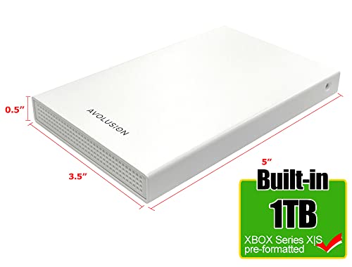 Avolusion HD250U3-WH 1TB USB 3.0 Portable External Gaming Hard Drive (for Xbox Series X|S, Pre-Formatted) – 2 Year Warranty | The Storepaperoomates Retail Market - Fast Affordable Shopping
