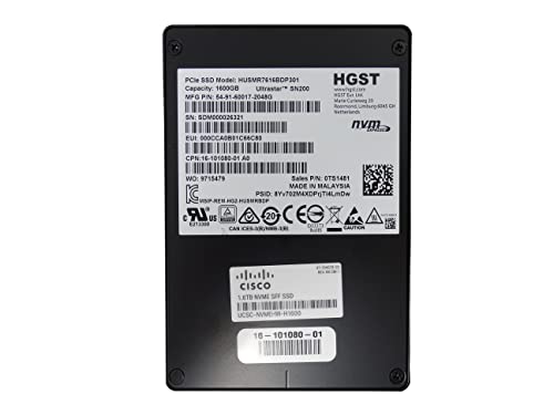 METservers 1.6TB NVMe U.2 High Endurance 2.5” SSD Solid State Drive UCSC-NVMEHW-H1600 (Renewed)