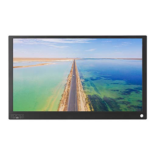 PUSOKEI 15.6 Inch Portable Ultrathin HDMI Display, 1920×1080 Resolution IPS Screen, with Bracket Protective Cover, 178° Wide Angle of View, for PS4 for Xbox and Other Game Devices
