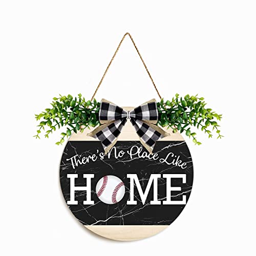 Welcome Sign for Front Door Outside Funny Wooden Door Sign For Front Porch Decor There’s No Place Like Home House Warming Gift Funny Decorations Rustic Farmhouse Wall Pediments Art Decor(12 x 12)Inch