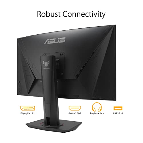 ASUS 27” 1080P TUF Gaming Curved HDR Monitor (VG27VQM) – Full HD, 240Hz, 1ms, Extreme Low Motion Blur, Adaptive-Sync, Freesync™ Premium, Speakers, Eye Care, HDMI, DisplayPort, USB, Height Adjustable | The Storepaperoomates Retail Market - Fast Affordable Shopping