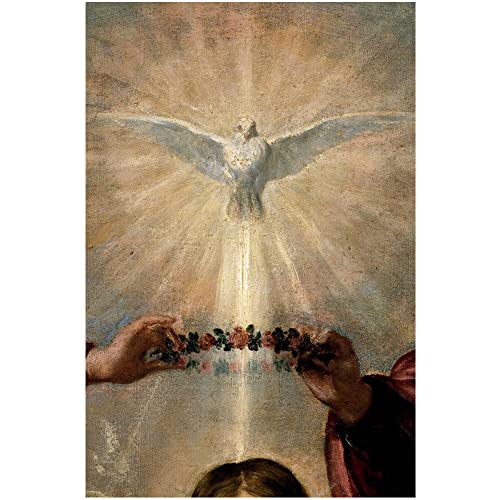 Canvas Wall Art Christian Crown And Dove Unframed Wall Art Prints Abstract Canvas Print Wall Art Picture Oil Painting Artwork Wall Home Decor Decorations Modern Artwork for Living Room, Bedroom, Office 12x18inchx1Pcs