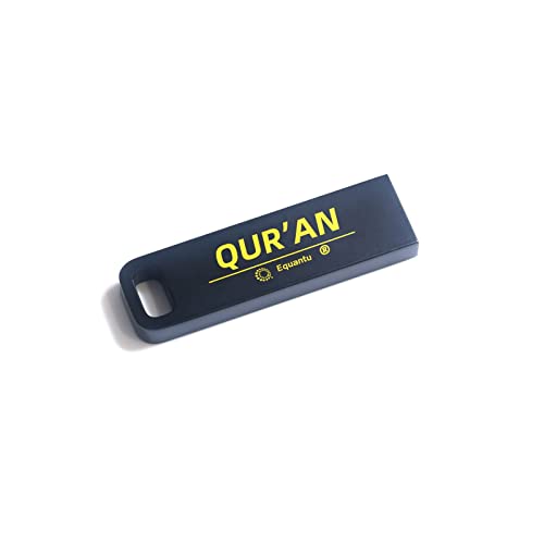 EQUANTU Quran USB Flash Drive – Portable 32GB Thumb Flash Drive, Quran in MP3 Format, 27 Famous Readers, Appliable for Cars, Laptops, Quran Speaker, and Other USB Compatible Devices (Black)