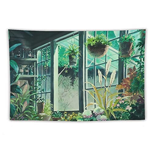 Lemtoie Kiki’s Delivery Service Ghibli Studio Tapestry 40″x60″ Natural Scenery of Bohemian Prints Flowers And Plants Home Decoration