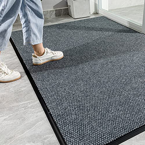 Extra Large Welcome Holiday Mat with Rubber Bottom, Villa Farmhouse Heavy Duty Entrance Mat for Doorways, 60/80/90/120cm Wide ( Color : Gray , Size : 120x150cm/47×59 in )