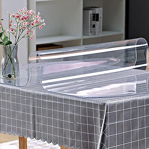 VEVOR Plastic Table Cover 42 x 78 Inch, 2 mm Thick Clear Table Protector, Rectangle Clear Desk Mat, Waterproof & Easy Cleaning for Office Dresser Night Stand | The Storepaperoomates Retail Market - Fast Affordable Shopping
