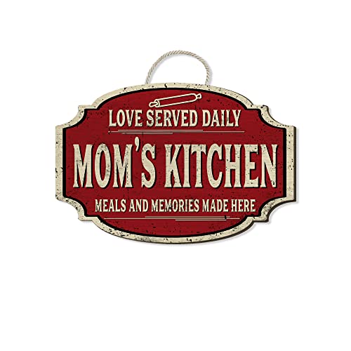 Artsy Woodsy Personalized Mom’s Kitchen Printed Wood Sign, Kitchen Sign, Kitchen Decor, Custom Kitchen Name Sign, Custom Gift Kitchen Decor, Kitchen Metal Chef Sign, Home Decor, Mother Kitchen