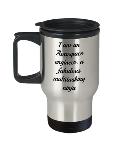 Aerospace engineer mug for women, fabulous multitasking ninja, novelty, present, travel mug, gifts for women, men, sister, brother or friends