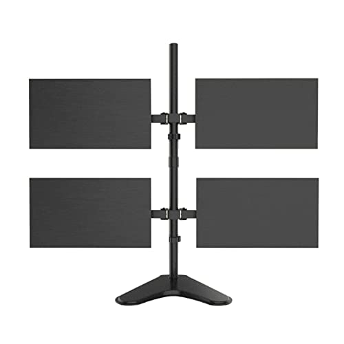 LCYDMJ Computer Monitor Arms Ergonomic 4-Screen Monitor Bracket, Base Type Without Perforation, Desktop 13-32″ Computer Screen Bracket, Easy to Install and Remove
