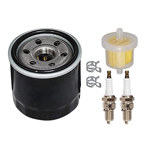 HIFROM Replacement Oil Filter 120-4276 with Fuel Filter Saprk Plug Kit Compatible with Toro ZS SW SS MX SWX HD Timecutter Riding Mower 74657 74661 74667 74675 74676 74680 74723 74726 74731