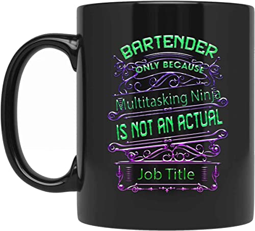 Personalized Bartender Multitasking Ninja Funny Novelty Tea Cup Coffee Mug 287285