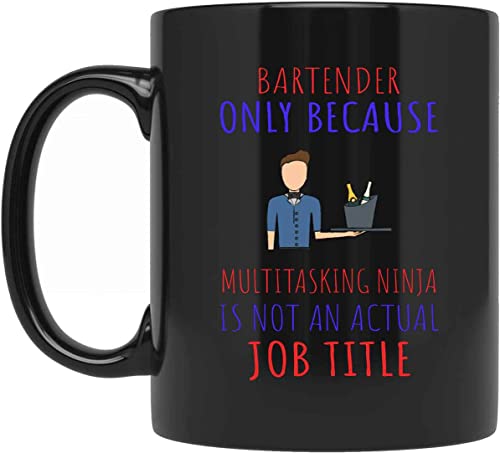 Personalized Bartender Multitasking Ninja Funny Humor Saying Tea Cup Coffee Mug 870183