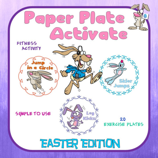 PE Activities: Paper Plate Activate- Easter Fitness Edition