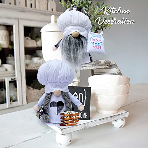 2 Pcs Chef Gnomes Christmas Gnome, Farmhouse Kitchen Decor, Handmade Plush Gnome Tomte Home Decor for Christmas Holiday Household Ornaments Party | The Storepaperoomates Retail Market - Fast Affordable Shopping