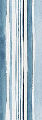 Studio M Floor Flair Washed Stripe – 2.5 x 7 Ft Decorative Vinyl Rug – Non-Slip, Waterproof Floor Mat – Easy to Clean,, Ultra Low Profile – Printed in The USA