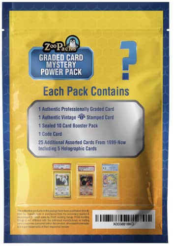 Zoo Packs Pokemon Graded Card Mystery Power Pack – Amazon Exclusive – 1 PSA Or CGC Graded Card + 1 Sealed Booster Pack + 25 Additional Cards with 5 Being Hologram / Holographic + 1 1st Edition Card | The Storepaperoomates Retail Market - Fast Affordable Shopping
