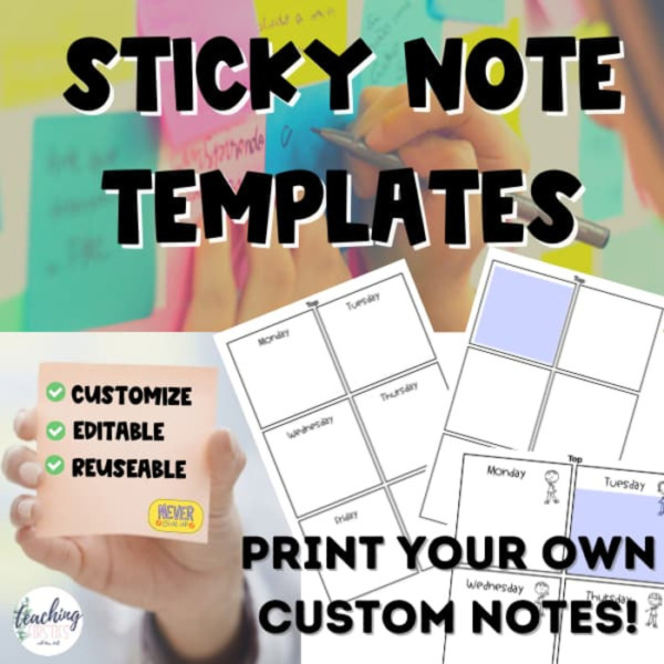 Sticky Note Templates – Editable!