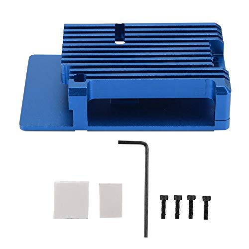 CNC Cooling Enclosure, Good Heat Dissipation Aluminum Alloy Housing Standard Size Fine Processing for Raspberry Pi 4(Blue) | The Storepaperoomates Retail Market - Fast Affordable Shopping