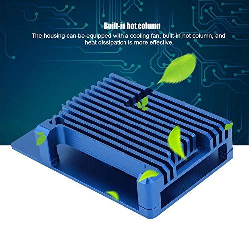 CNC Cooling Enclosure, Good Heat Dissipation Aluminum Alloy Housing Standard Size Fine Processing for Raspberry Pi 4(Blue) | The Storepaperoomates Retail Market - Fast Affordable Shopping