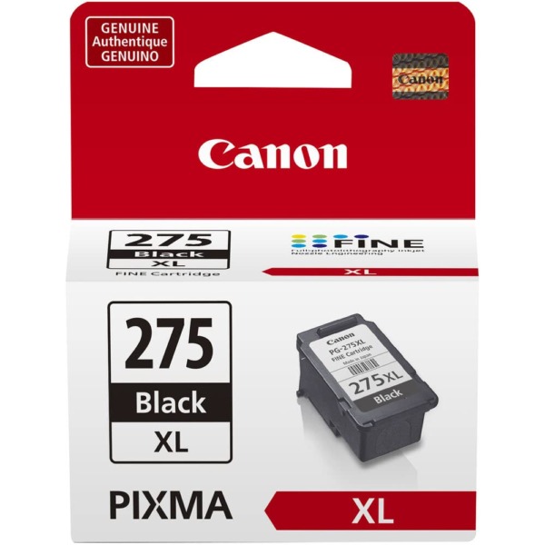 Canon PG-275 XL Black (4981C001) and CL-276 XL Color High Capacity Ink Cartridges (4987C001) – Retail Packaging