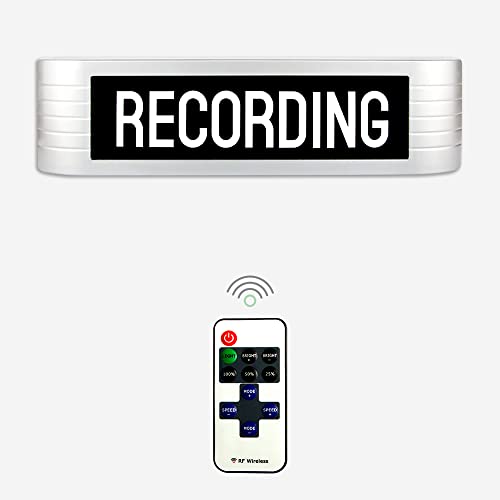 RECORDING Studio LED Light, Illuminated Sign, Many Lighting Modes Wireless Using With Remote Control, for Recording Radio Bar Pub Home Decoration