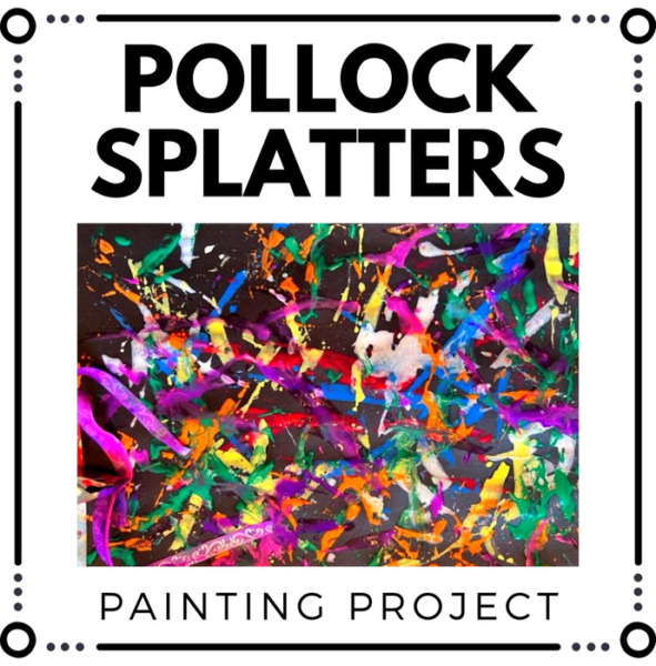 Pollock Art Project – Jackson Pollock Splatter Paint Art Project – NO MESS!