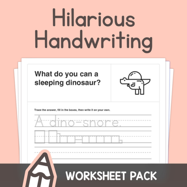 Hilarious Handwriting – K, 1st, 2nd Grade Handwriting Practice Worksheets – No Prep (Printable PDF)