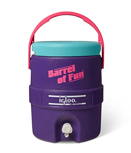 Igloo 2-Gallon Retro Party Water Jug Cooler, Purple