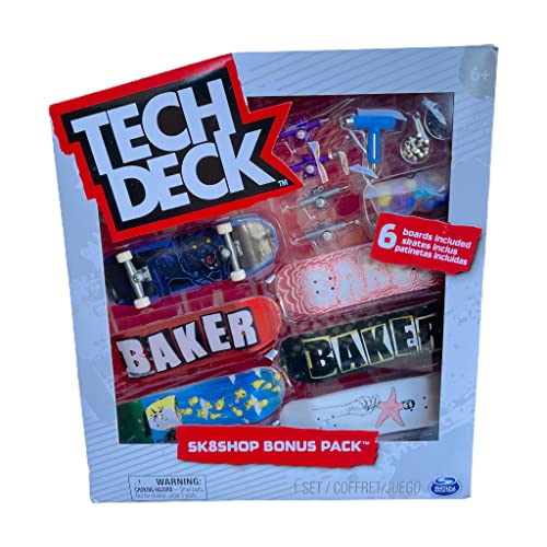 Tech Deck Sk8shop Bonus Pack Mini Finger Skateboard Multi (Baker (Sk8shop Bonus Pack))