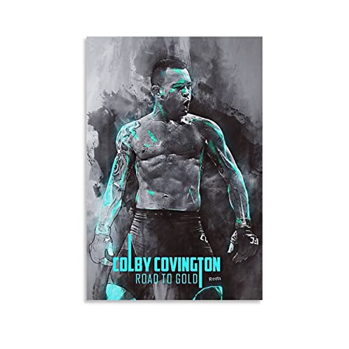 ZHUTING Boxer Colby Covington Vintage Art Poster Posters Art Print Wall Photo Paint Poster Hanging Picture Family Bedroom Decor Gift 16x24inch(40x60cm)