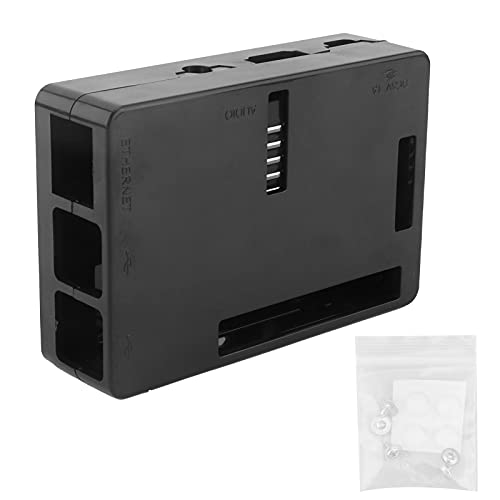 Raspberry Pi Case, Multifunction Transparent Case for Raspberry Pi Accessory Component Easy Use for Raspberry Pi(Black)