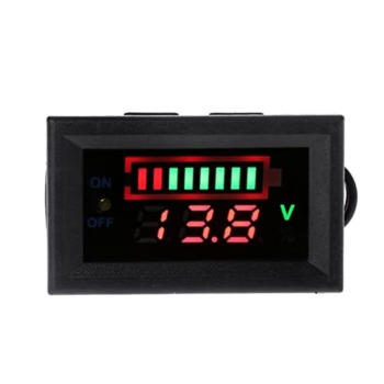 Battery Tester 12V Car Lead Acid Battery Capacity Indicator Voltmeter Power Tester With Display switch for Vehicle and Heavy Duty Truck | The Storepaperoomates Retail Market - Fast Affordable Shopping