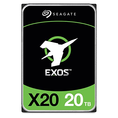 Seagate Exos X20 20TB Enterprise HDD – CMR 3.5 Inch Hyperscale SATA 6Gb/s, 7200 RPM, 512e and 4Kn FastFormat, Low Latency with Enhanced Caching – ST20000NM007D (Renewed)
