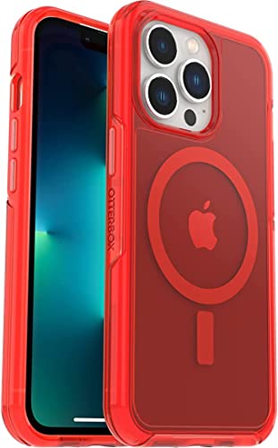 OtterBox Symmetry Series+ Clear Case with MagSafe Compatibility for Apple iPhone 13 Pro – Non-Retail Packaging (in The Red)