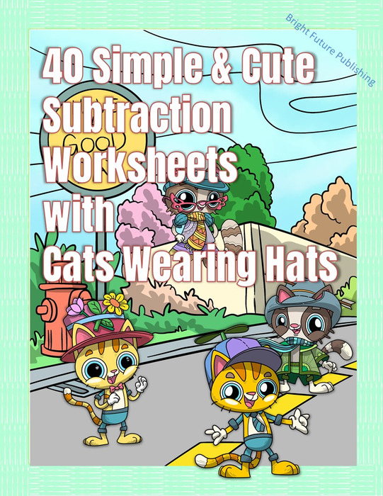 40 Simple & Cute Subtraction Worksheets With Cats Wearing Hats | The Storepaperoomates Retail Market - Fast Affordable Shopping