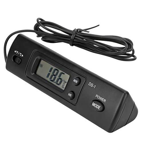 Car Thermometer, Car Temperature Digital Clock Multifunctional High Accuracy Electronic ABS Clock Car Digital Clock for Vehicle