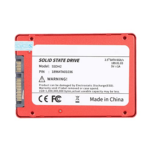 Garsentx 2.5inch SSD Red High Speed Metal Hard Drive for Desktop Computer Laptops PC, Portable SSD 8GB-2TB External Solid State Drive, for Linux/WinXP/Win/7/8/10(16GB)