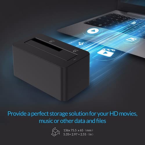 JAHH External Hard Drives Case SATA to USB 3.0 Hard Drive Docking Station 5Gbps Super Speed for 2.5”/ 3.5″ SSD HDD with 12V Power Adapter | The Storepaperoomates Retail Market - Fast Affordable Shopping