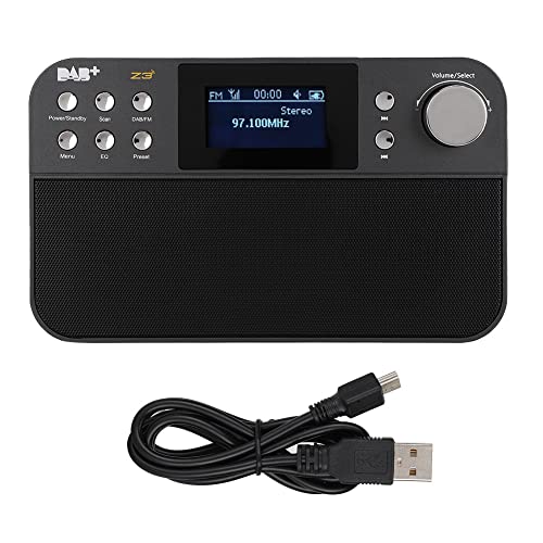 Z3 DAB+ FM Digital Broadcasting,USB Desktop Speakers with Black-and-White Display,240 x 320 Pixel Resolution Radio Support FM RDS Station Name Display